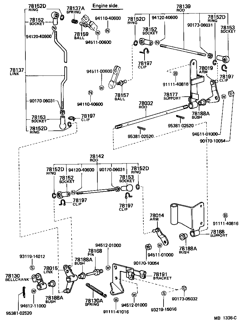 78103-95212 ROD, ACCELERATOR LINK product image