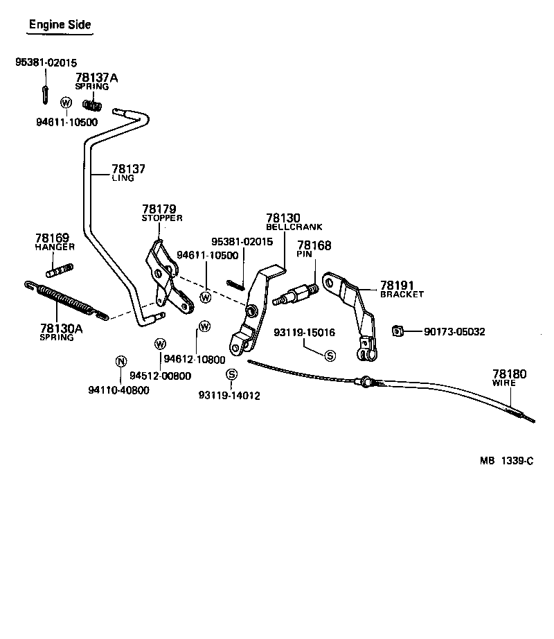 78103-95212 ROD, ACCELERATOR LINK product image