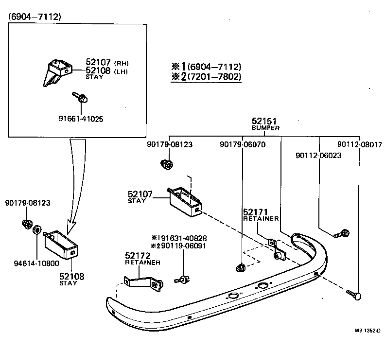 52014-10010 STAY SUB-ASSY, REAR BUMPER, LH product image