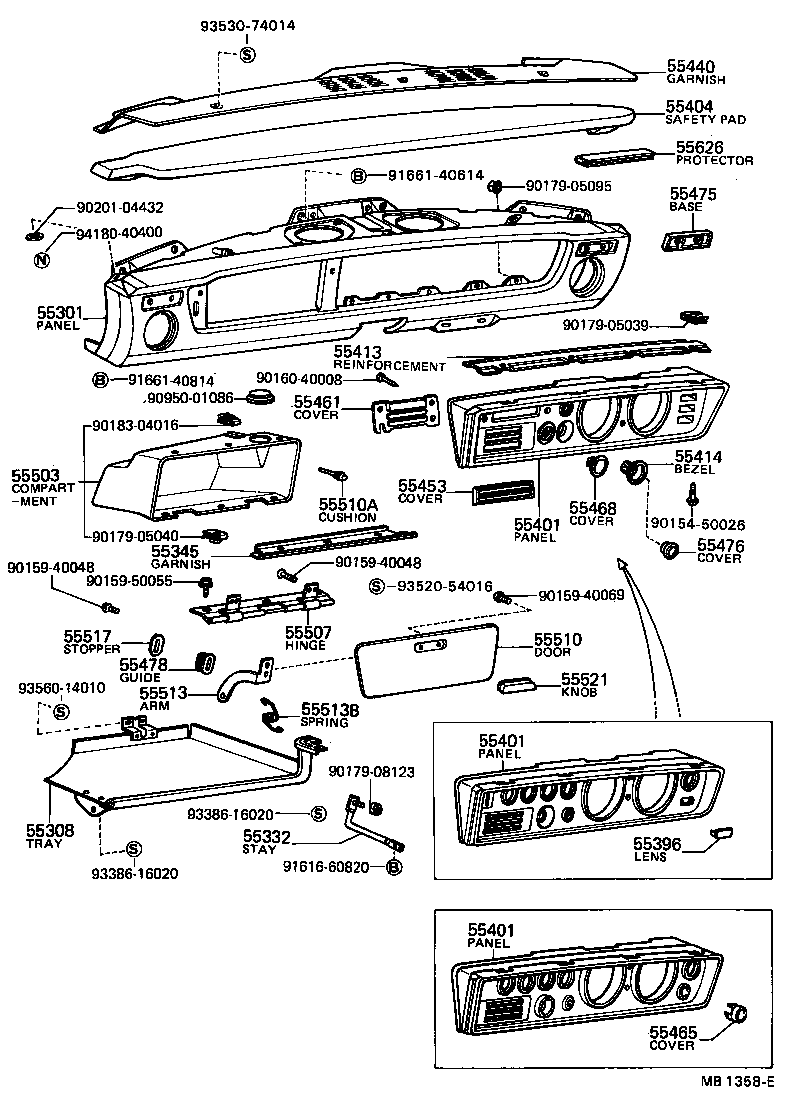 55401-10071 PANEL SUB-ASSY, INSTRUMENT CLUSTER FINISH product image