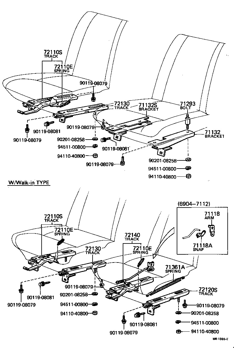 69768-13010 SNAP, FRONT SEAT CONTROL ARM product image