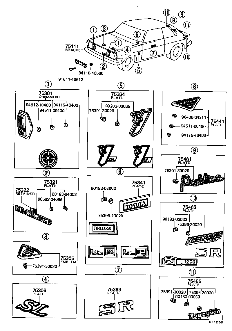 55046-11010 PLATE, INSTRUMENT PANEL NAME, NO.1 product image