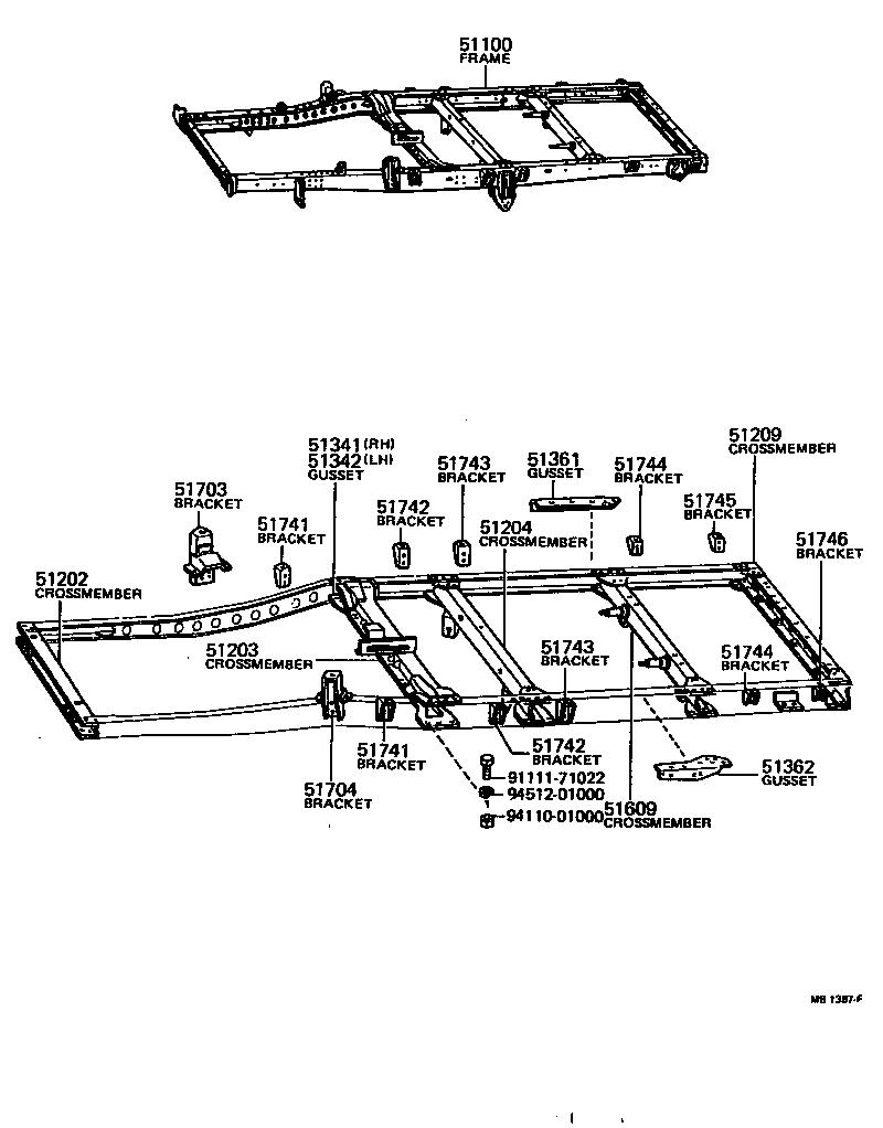 51001-27050 FRAME ASSY product image