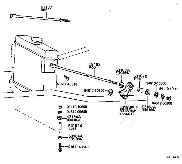 90540-10022 CUSHION, RADIATOR SUPPORT product image