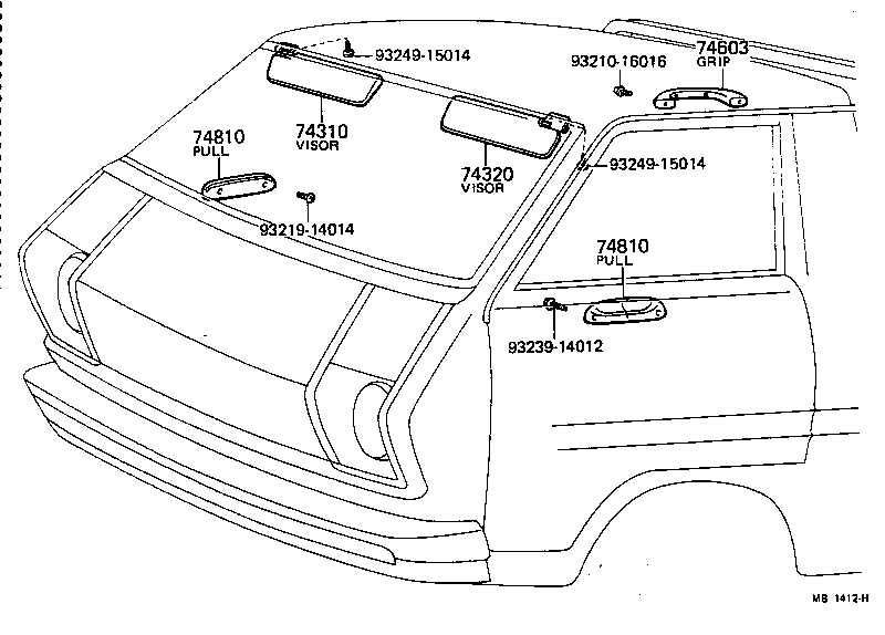 69151-95111 PULL ASSY, DOOR, INSIDE product image