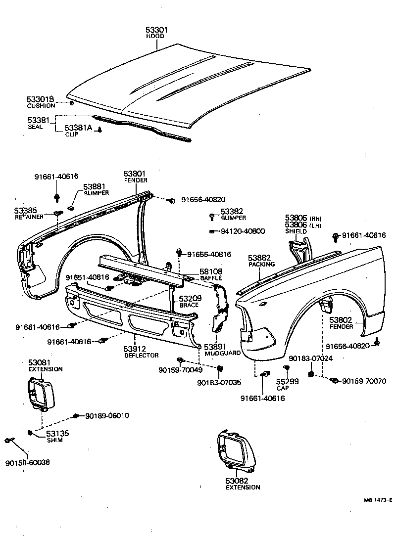53801-14031 FENDER SUB-ASSY, FRONT RH product image
