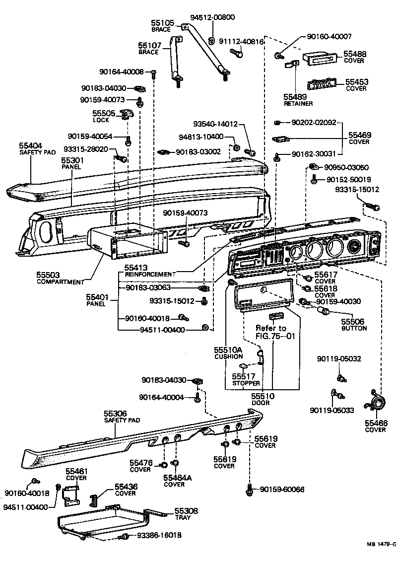55401-14908 PANEL SUB-ASSY, INSTRUMENT CLUSTER FINISH product image