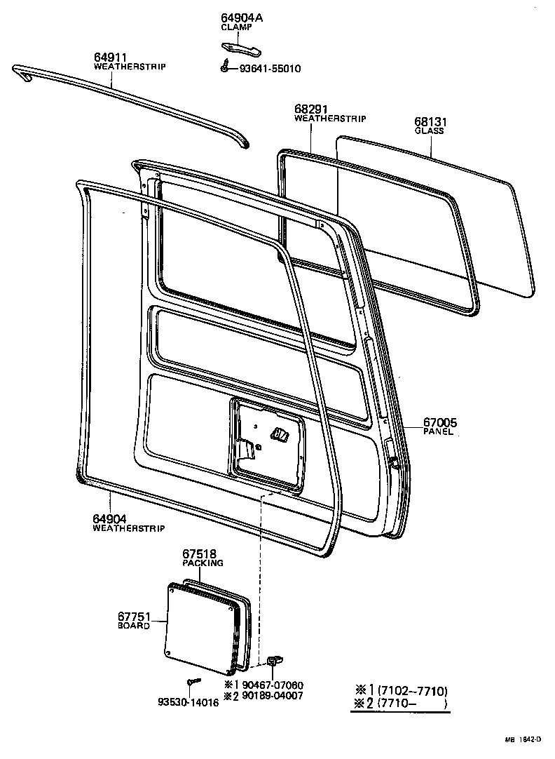 68131-95702 GLASS, BACK DOOR product image