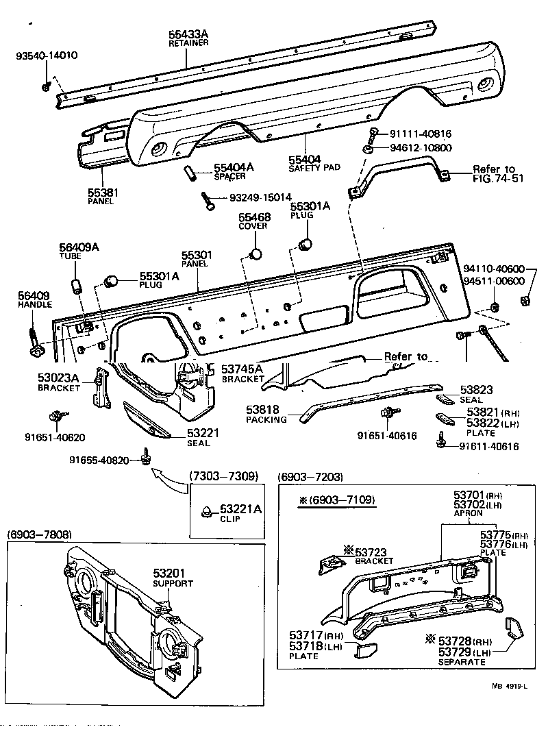 55905-90351 NOZZLE SUB-ASSY, DEFROSTER, RH product image