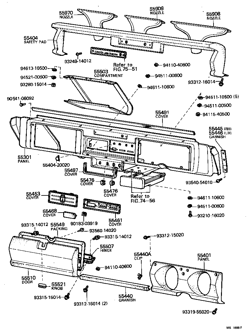 55905-90351 NOZZLE SUB-ASSY, DEFROSTER, RH product image