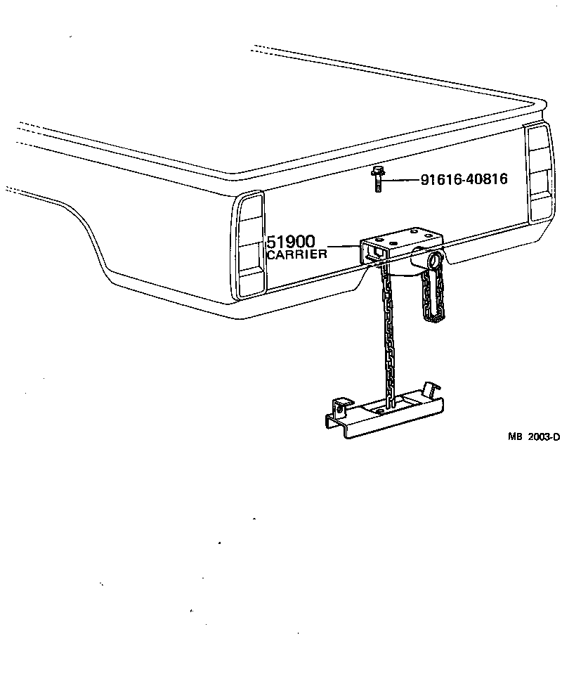 51900-35090 CARRIER ASSY, SPARE WHEEL product image
