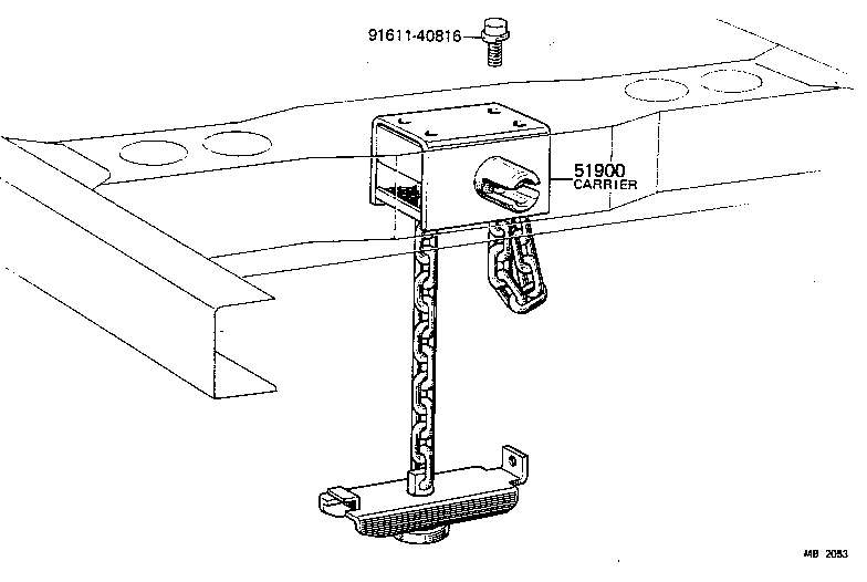 51900-35080 CARRIER ASSY, SPARE WHEEL product image