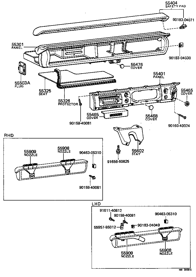 55952-95010 NOZZLE SUB-ASSY, DEFROSTER, LH product image
