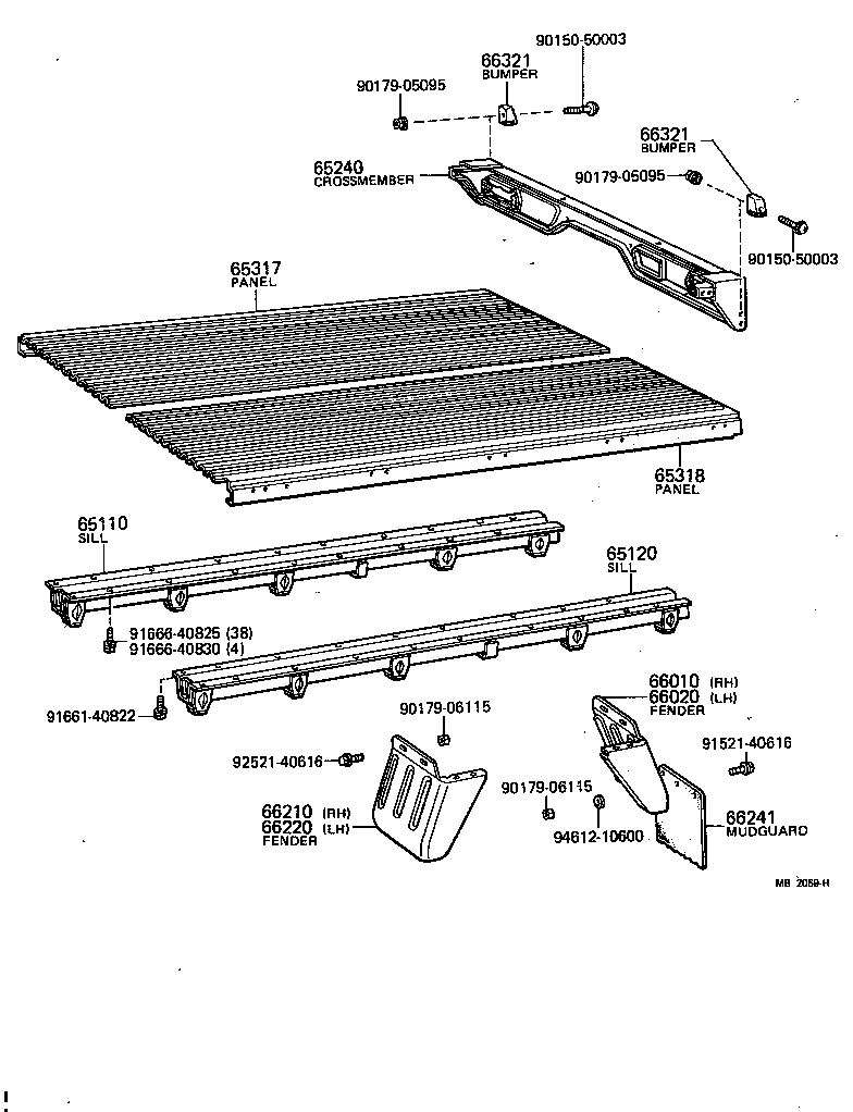 65110-95014 SILL ASSY, MAIN, RH product image
