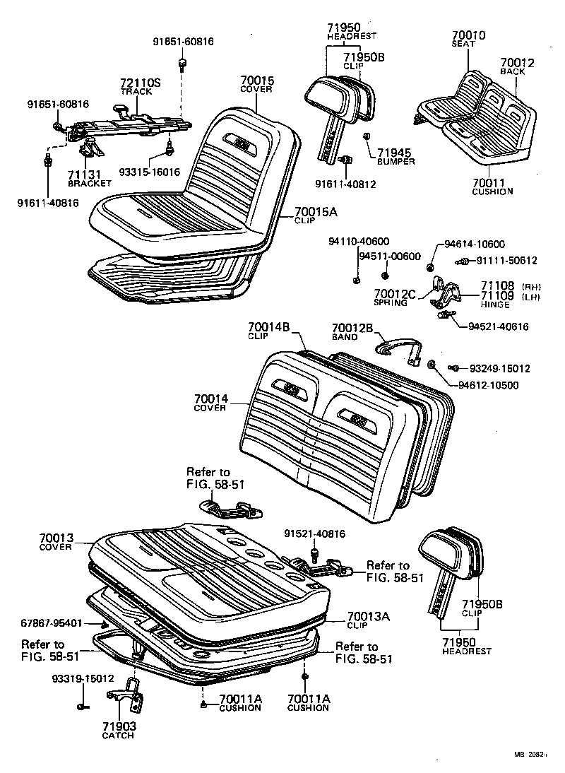 71071-95025 COVER ASSY, NO.1 SEAT CUSHION product image