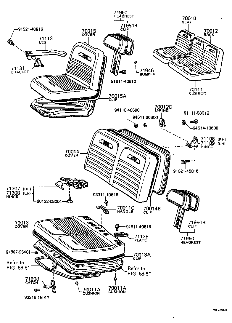 71071-95025 COVER ASSY, NO.1 SEAT CUSHION product image