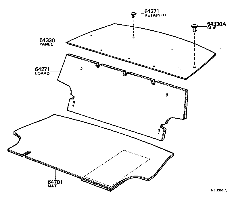 64331-10030 PANEL ASSY, PACKAGE TRAY TRIM product image