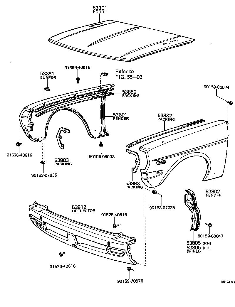 53801-10140 FENDER SUB-ASSY, FRONT RH product image