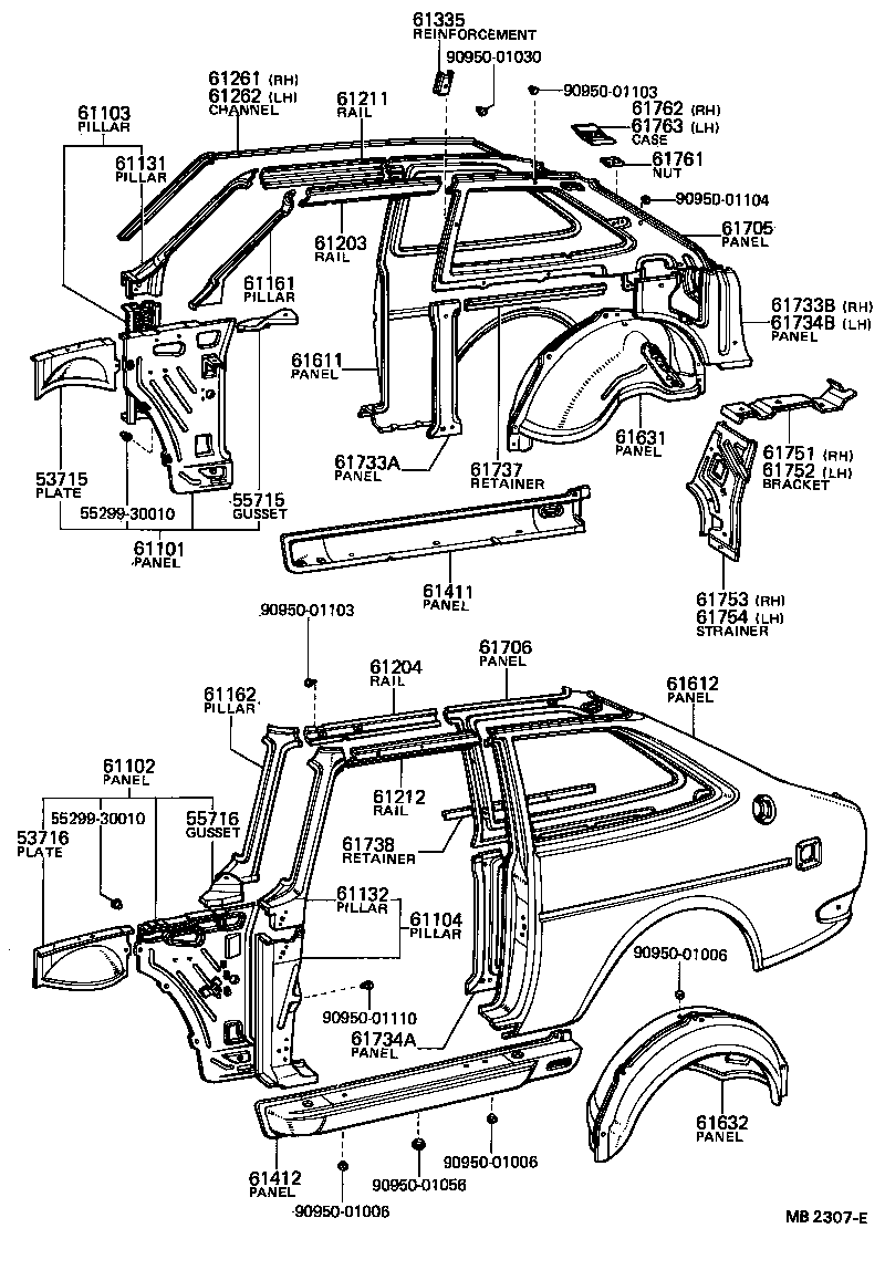 61701-11080 PANEL, QUARTER, RH product image