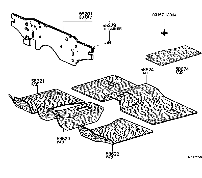 55201-10133 BOARD SUB-ASSY, DASH PANEL SILENCER product image