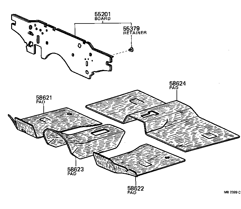 55201-10130 BOARD SUB-ASSY, DASH PANEL SILENCER product image