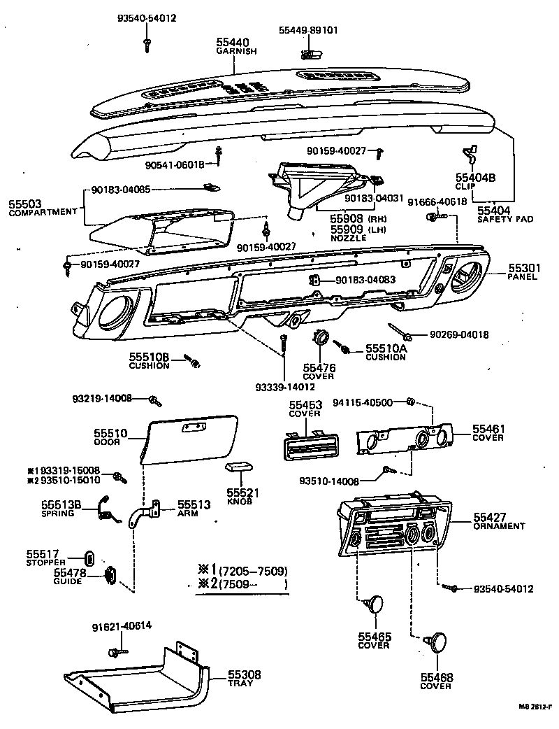 55301-89112 PANEL SUB-ASSY, INSTRUMENT product image
