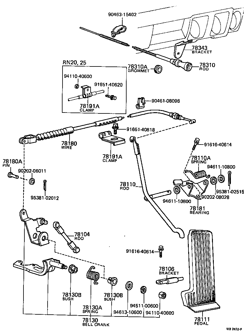 78101-89109 ROD ASSY, ACCELERATOR PEDAL product image