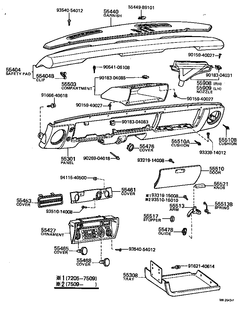 55301-89112 PANEL SUB-ASSY, INSTRUMENT product image