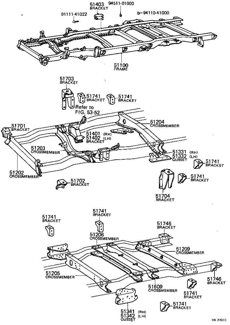 51401-25070 BRACKET SUB-ASSY, ENGINE FRONT MOUNTING, RH product image