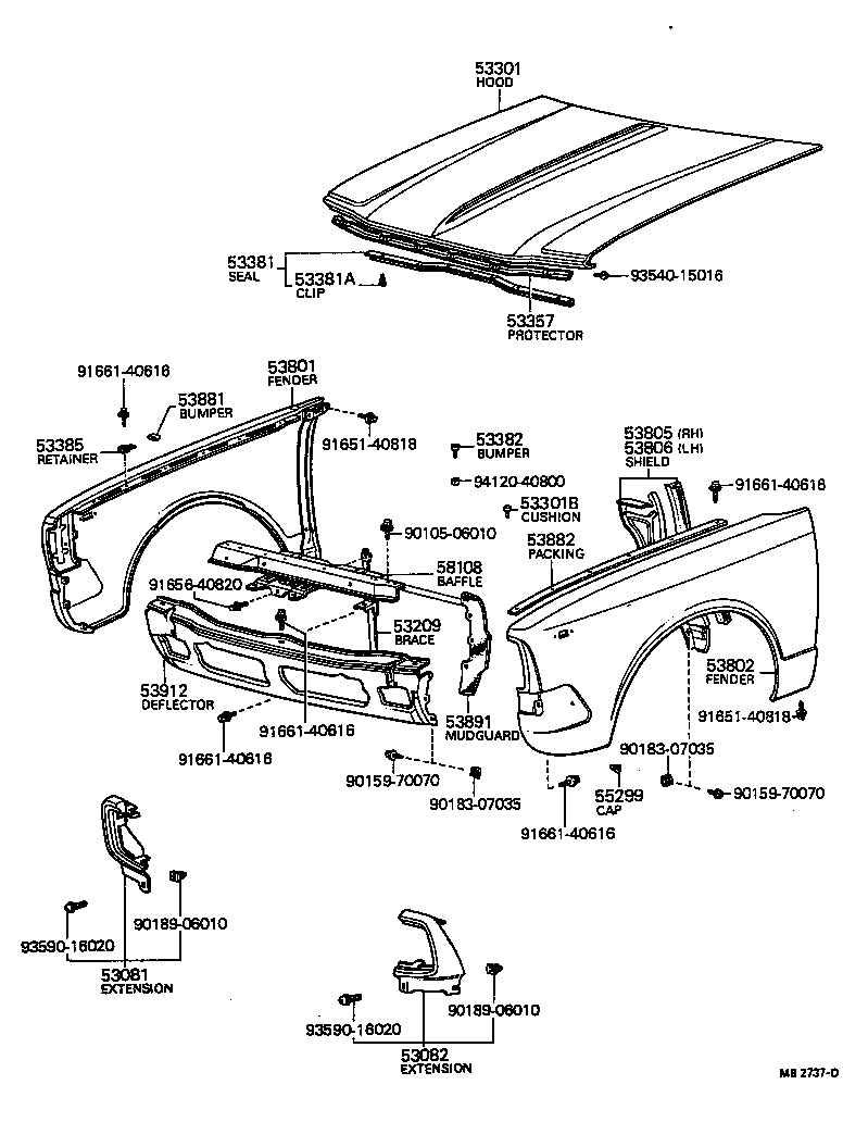 53801-14031 FENDER SUB-ASSY, FRONT RH product image