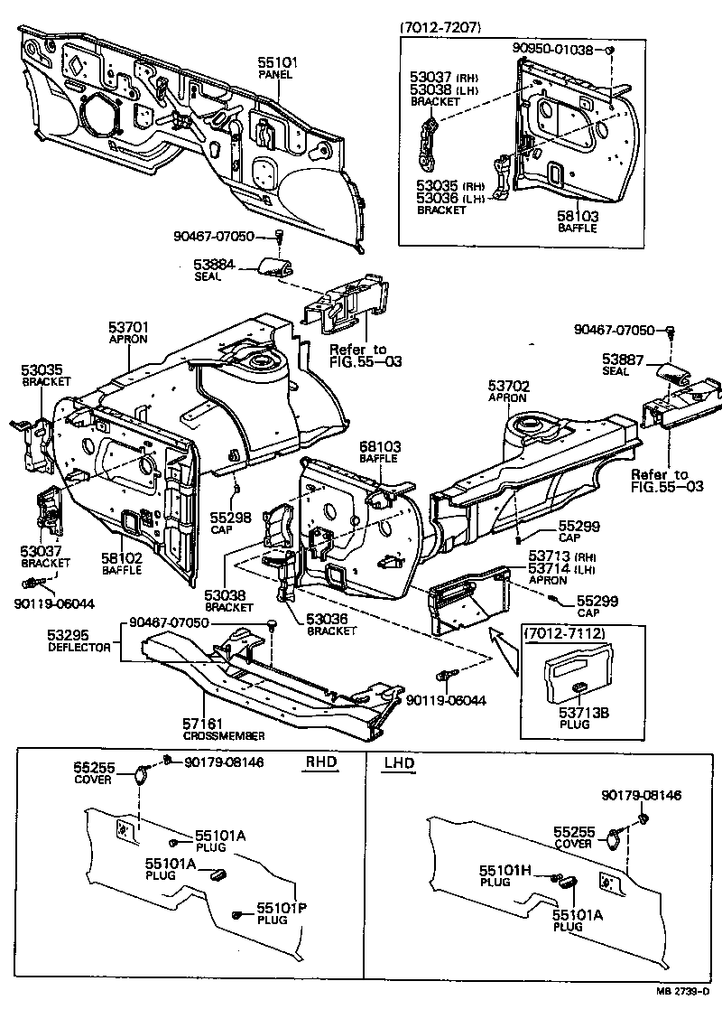 53074-14010 APRON, FENDER SIDE, LH product image