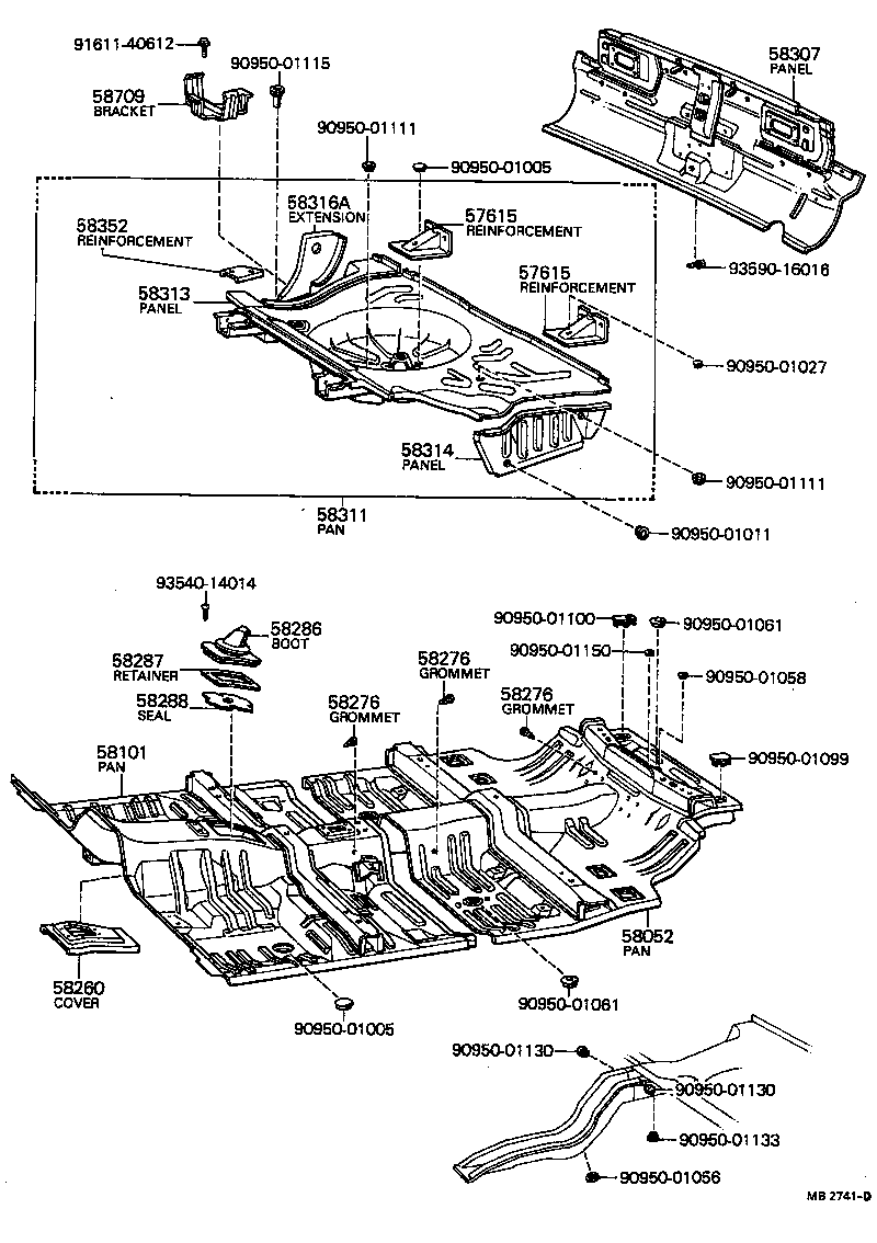 58307-14011 PANEL SUB-ASSY, BODY LOWER BACK product image