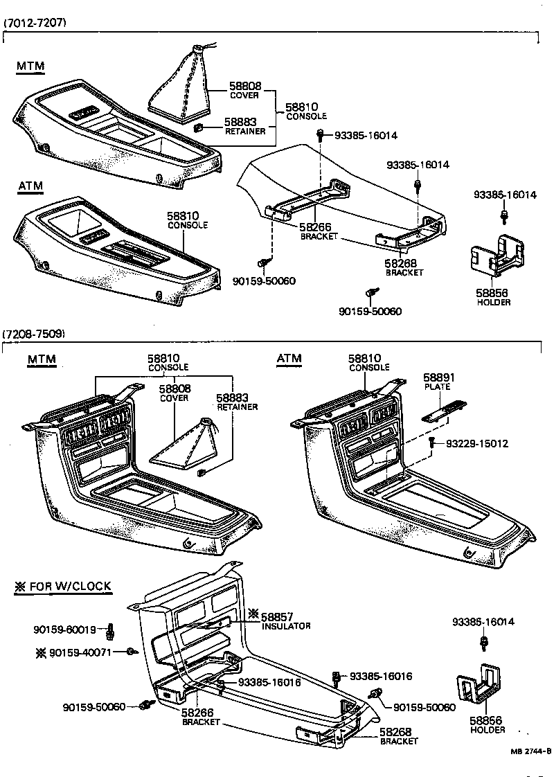 58810-14010 CONSOLE ASSY product image