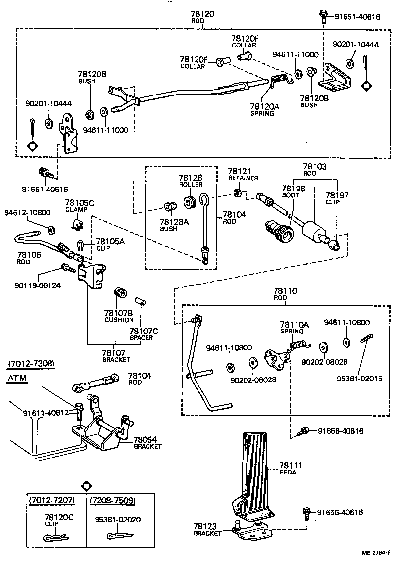78015-14010 BELLCRANK ASSY, ACCELERATOR product image