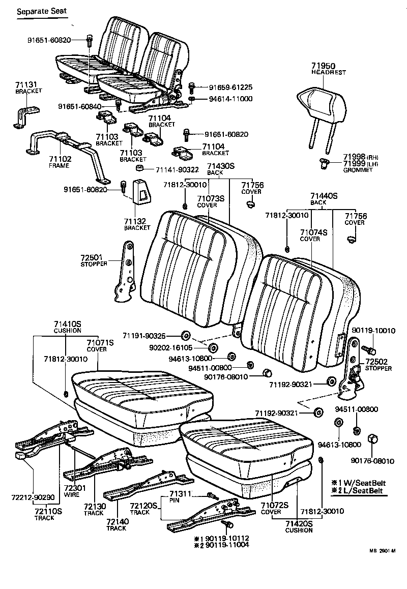 71071-90301 COVER ASSY, NO.1 SEAT CUSHION product image