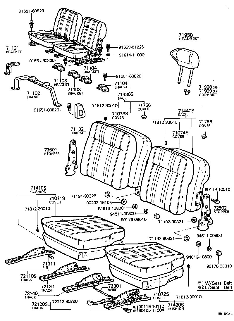 71071-90301 COVER ASSY, NO.1 SEAT CUSHION product image