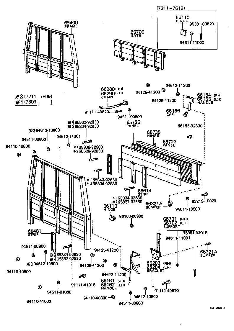 65700-92582 GATE ASSY, REAR BODY TAIL product image