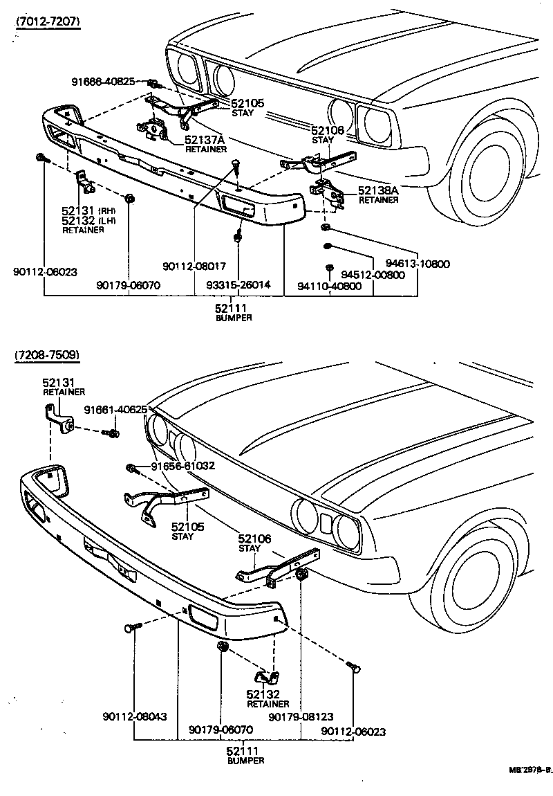 52052-19025 PAD SUB-ASSY, FRONT BUMPER, LH product image