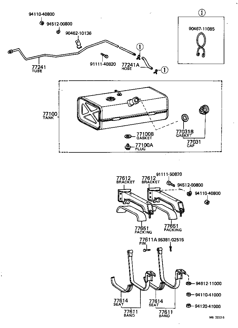77283-25021 BRACKET, FUEL CLAMP product image