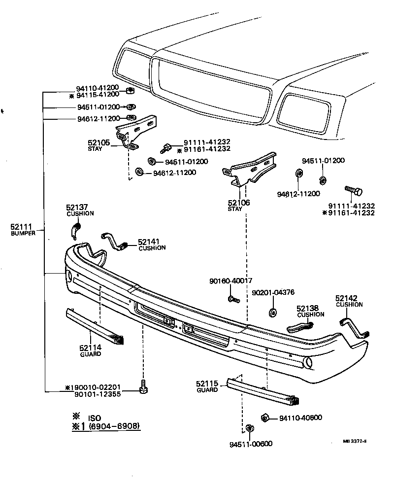 52012-91404 STAY SUB-ASSY, FRONT BUMPER, LH product image