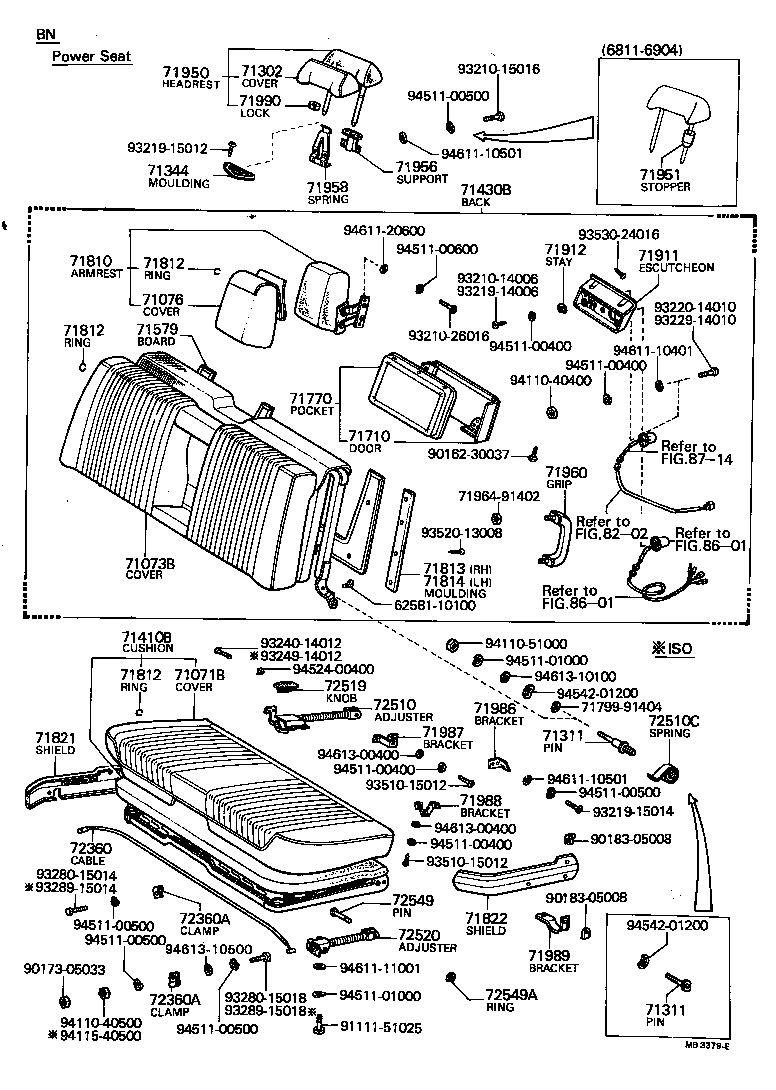 71982-91404 SHIELD, FRONT SEAT CUSHION, LH product image