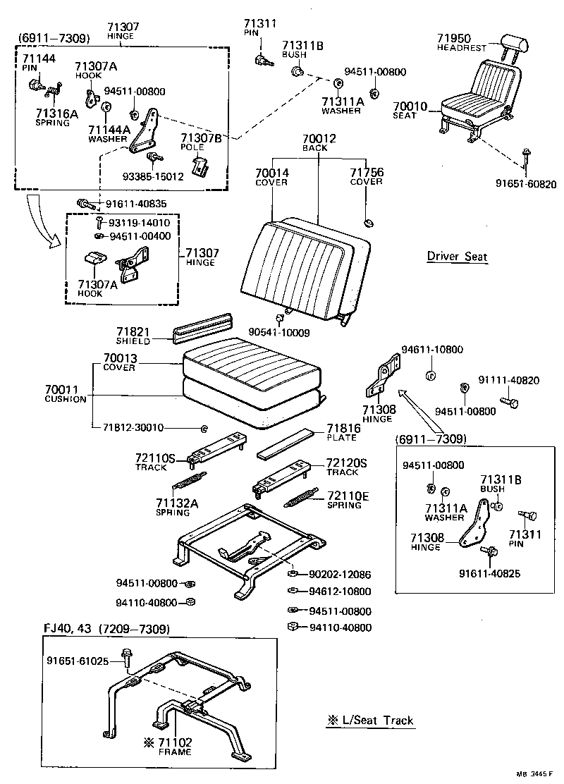 71071-90301 COVER ASSY, NO.1 SEAT CUSHION product image