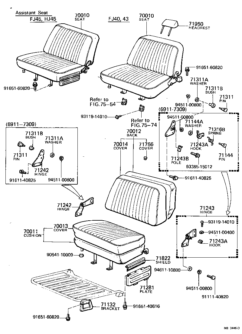 71071-90301 COVER ASSY, NO.1 SEAT CUSHION product image