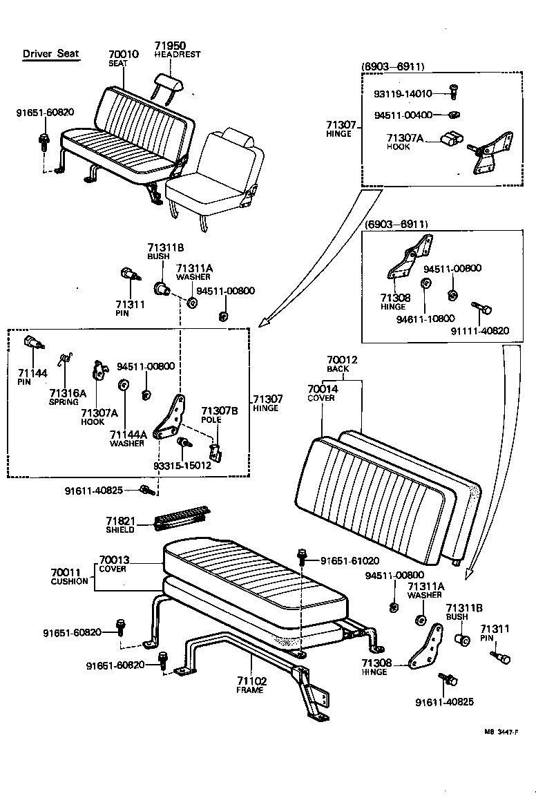 71071-90342 COVER ASSY, NO.1 SEAT CUSHION product image