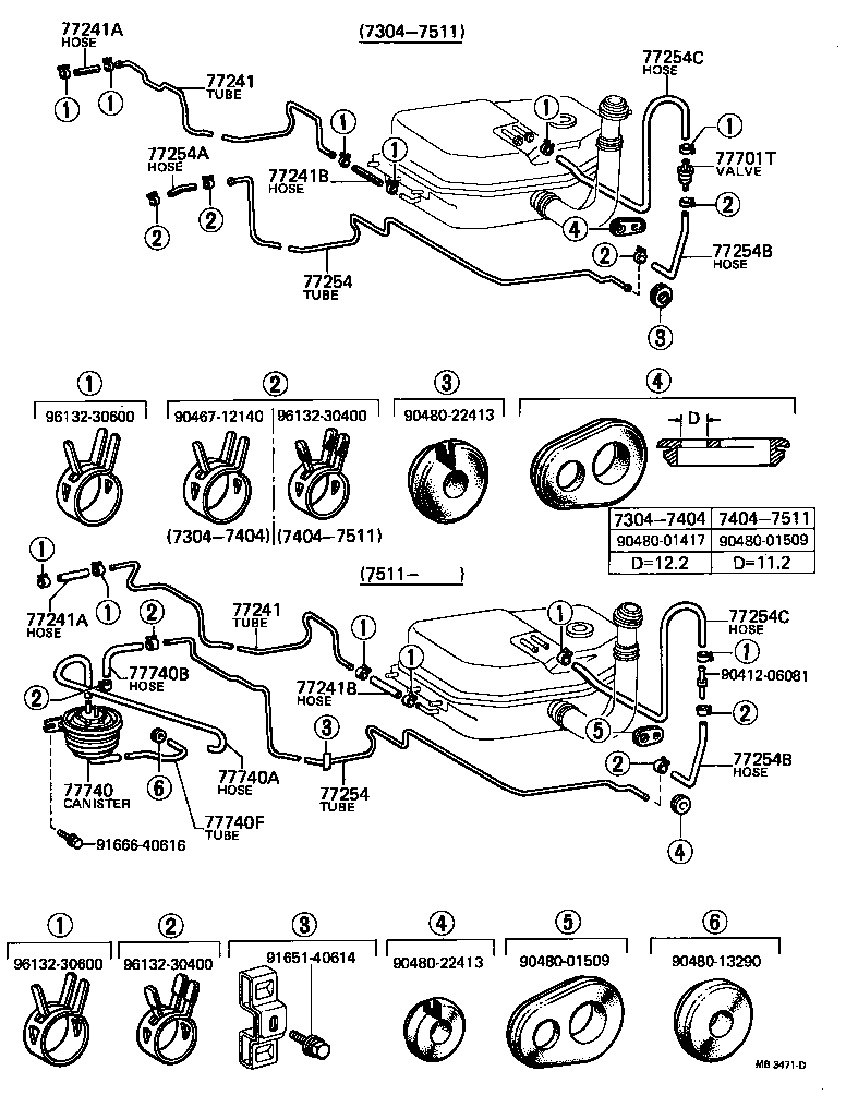 95332-04048 HOSE, FUEL, NO.2 (FOR EMISSION TUBE, NO.1) product image
