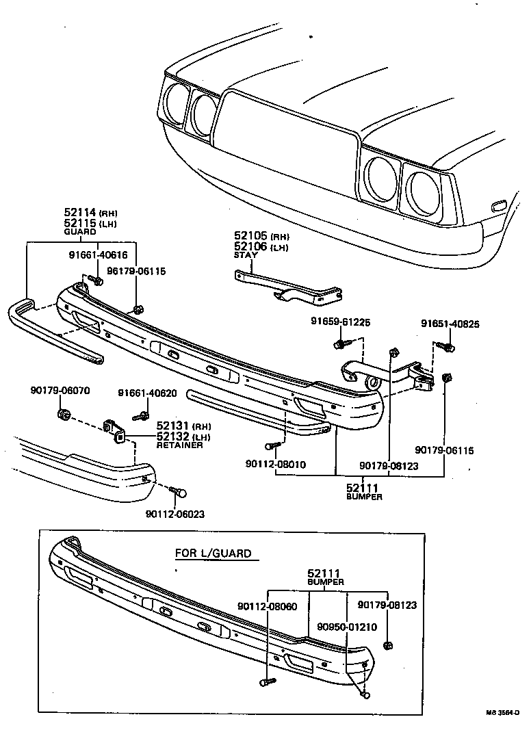 52111-29196 BUMPER ASSY, FRONT product image