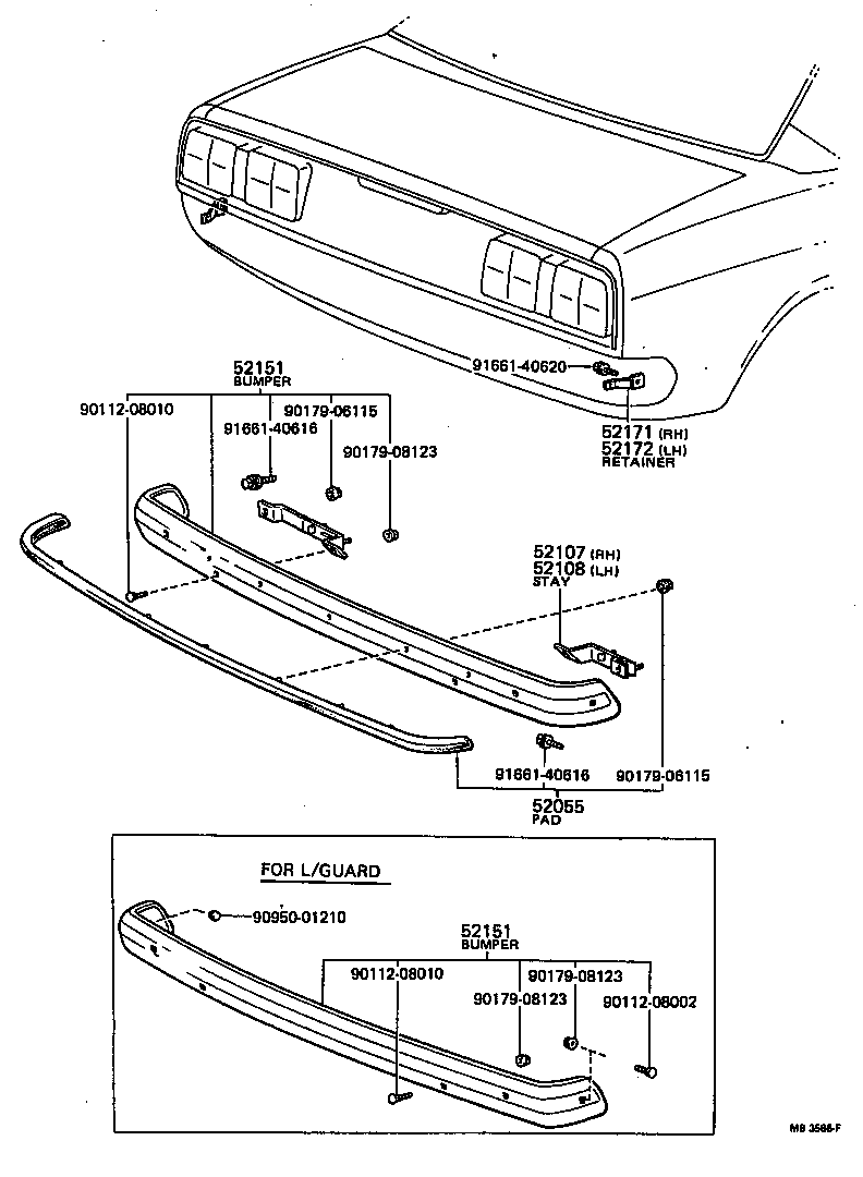 52181-20060 STAY SUB-ASSY, REAR BUMPER, RH product image