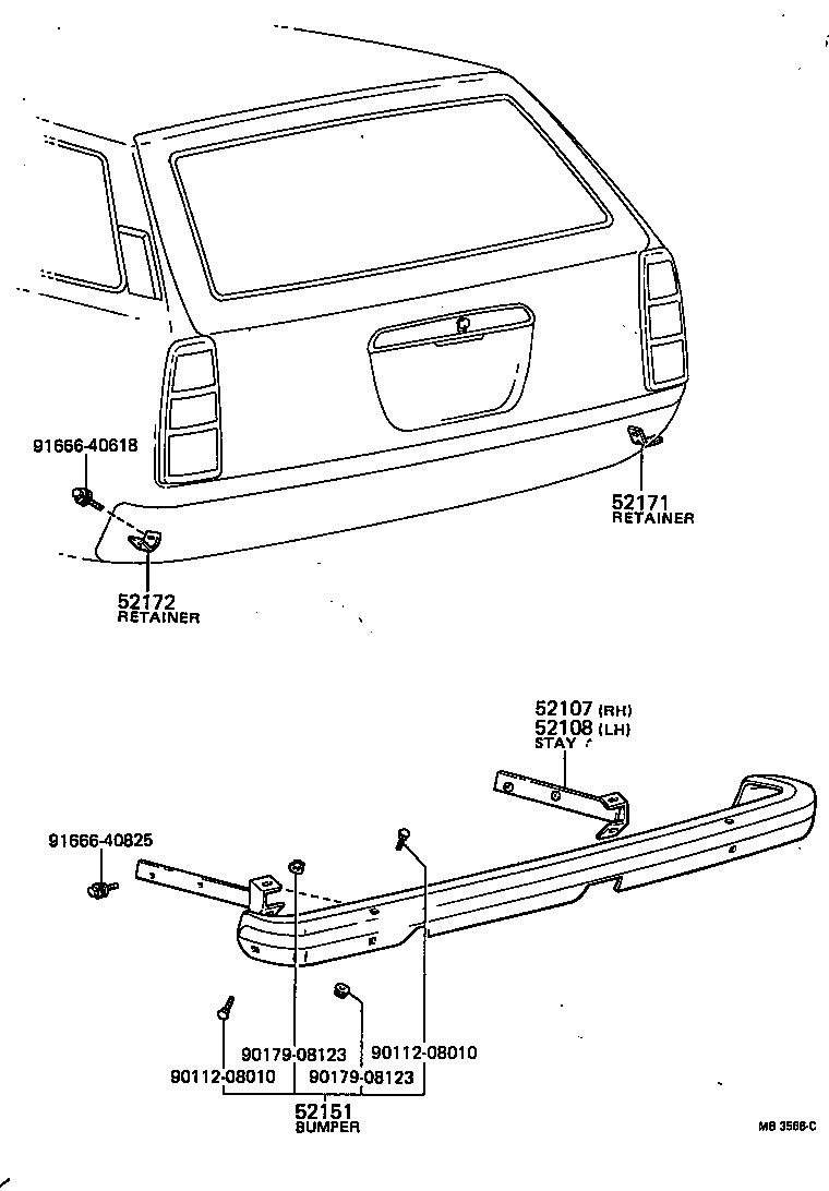 52181-20060 STAY SUB-ASSY, REAR BUMPER, RH product image