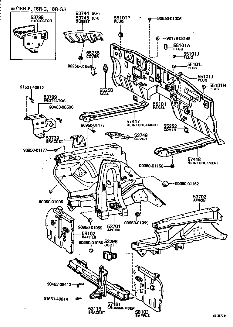 53701-20904 APRON SUB-ASSY, FRONT FENDER, RH product image