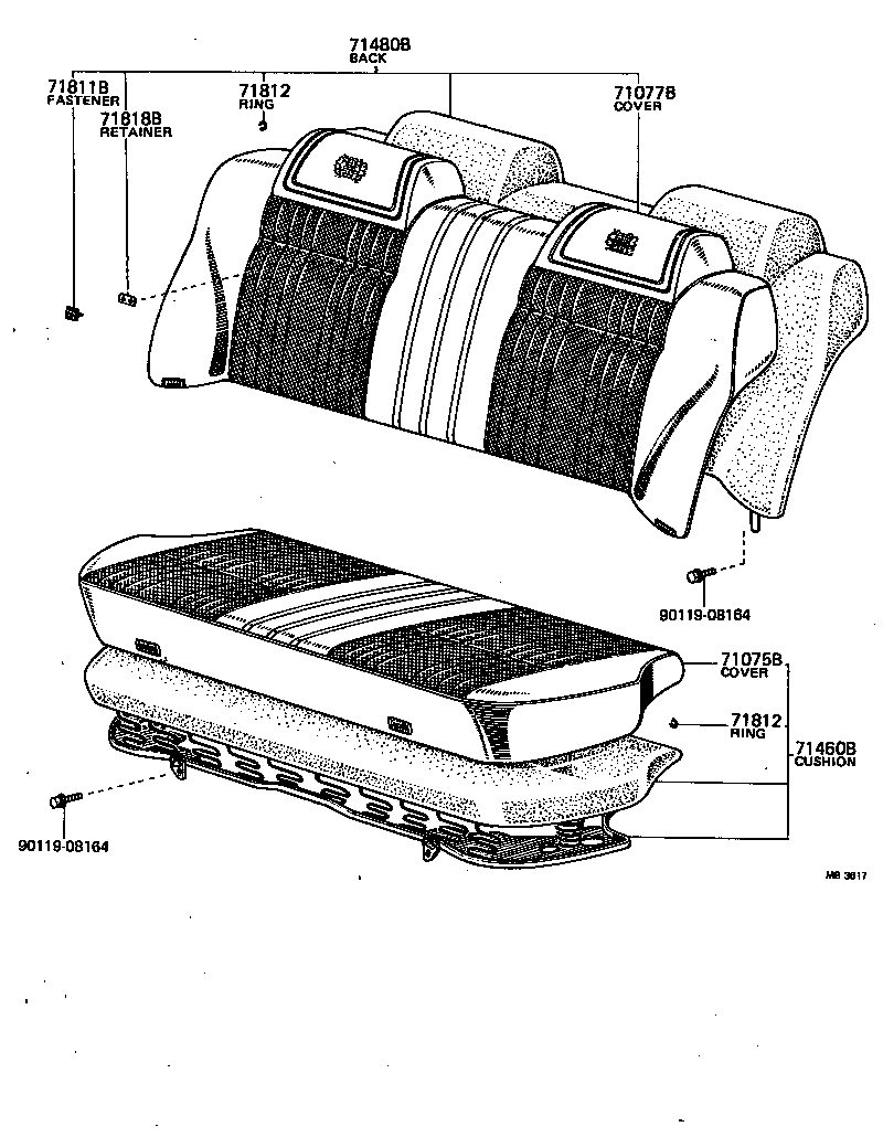 72602-21010 STOPPER SUB-ASSY, REAR SEAT BACK, RH product image